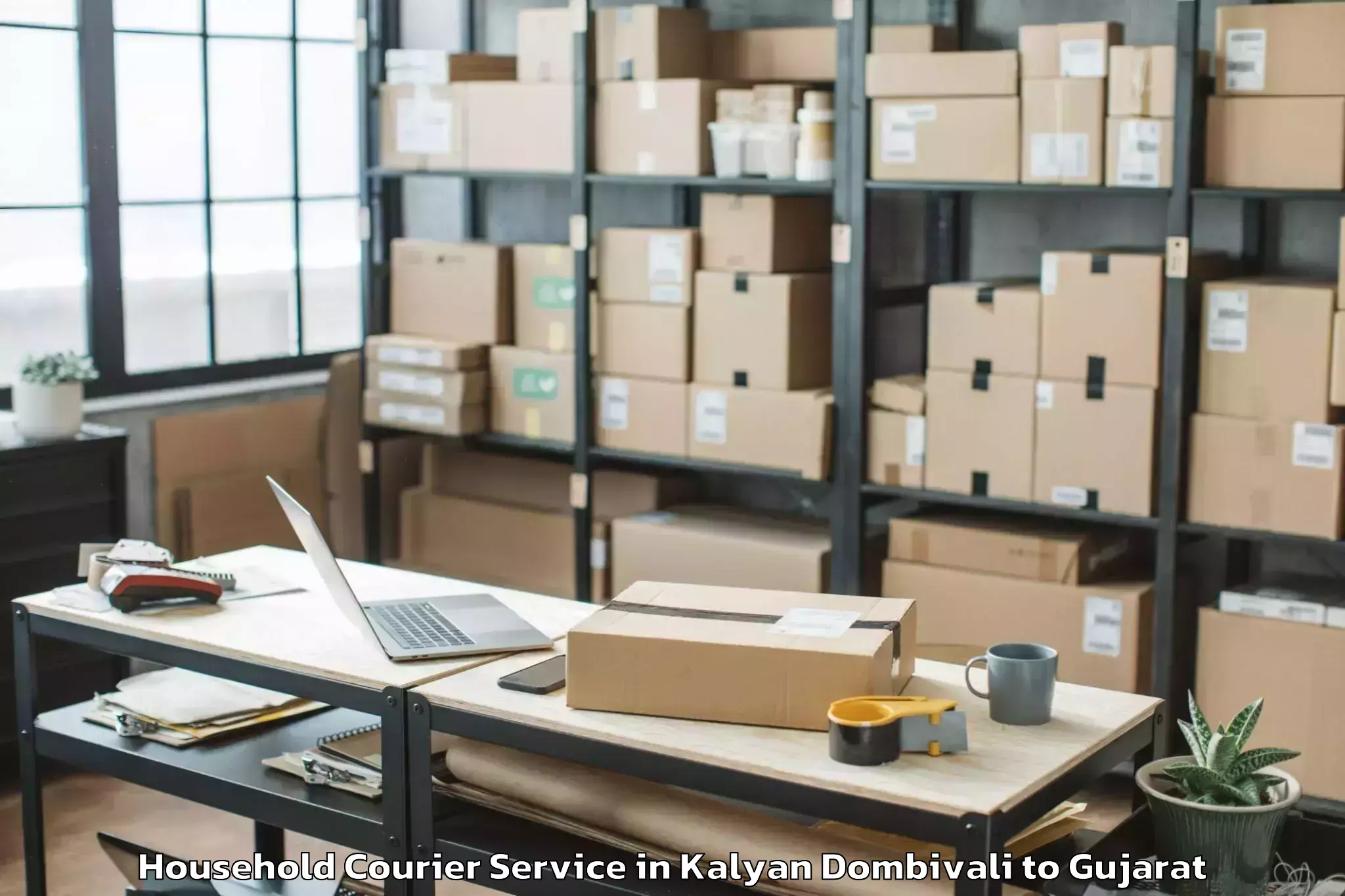 Reliable Kalyan Dombivali to Patan Gujarat Household Courier